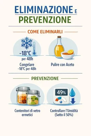 infografica eliminare acari della farina