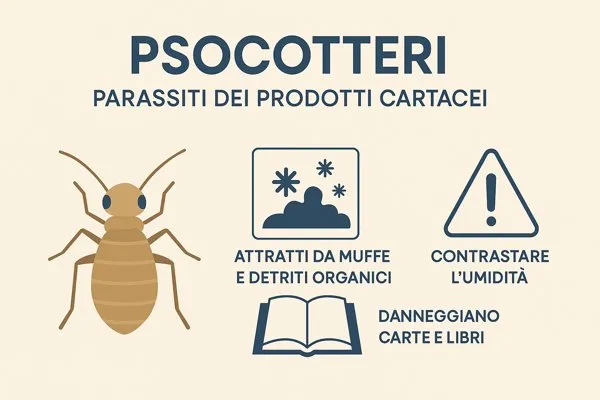 infografica: immagini di psocotteri