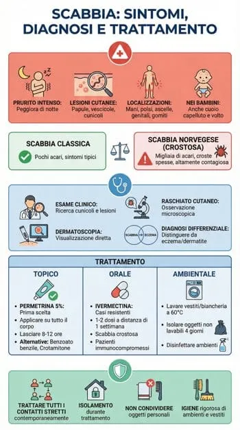 acaro della scabbia sintomi